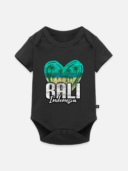 Bali Asien - Baby Premium Kurzarmbody - Schwarz