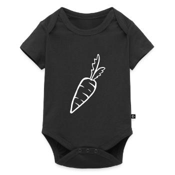 Cadeau sain de nourriture de légumes de racine de carotte de carotte - Body à manches courtes Premium Bébé - noir - Devant