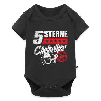 5 Sterne Choleriker Schreihals Büro Geschenkidee - Baby Premium Kurzarmbody - Schwarz - Vorne