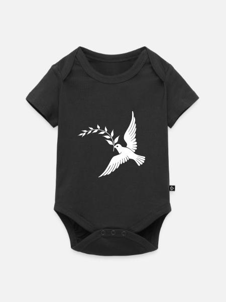 Dove of peace - Baby Premium short-sleeve bodysuit - black