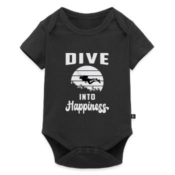 Taucher Scuba Tauchen Wasser Meer Geschenkidee - Baby Premium Kurzarmbody - Schwarz - Vorne