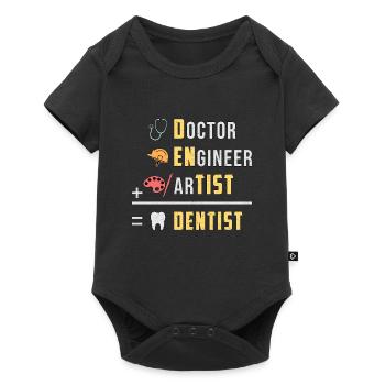 Dentist teeth tooth dentist doctor gift idea - Baby Premium short-sleeve bodysuit - black - Front