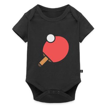 Tennis de table raquettes de tennis de table balle de tennis de table - Body à manches courtes Premium Bébé - noir - Devant