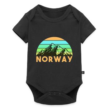norway - Baby Premium Kurzarmbody - Schwarz - Vorne