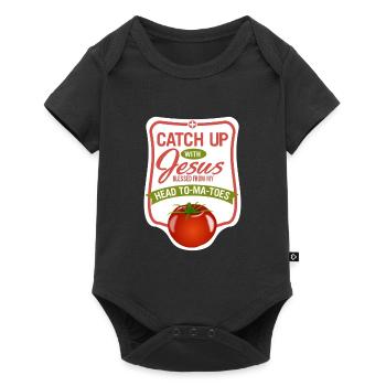 Aufholjagd Jesus Kopf an Zehen Tomate - Baby Premium Kurzarmbody - Schwarz - Vorne