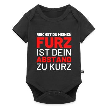 Riechst du mein Furz ist der Abstand zu kurz pups - Baby Premium Kurzarmbody - Schwarz - Vorne