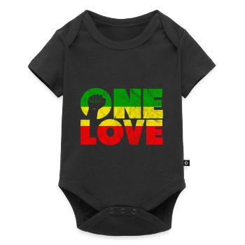 un reggae d'amour - Body à manches courtes Premium Bébé - noir - Devant