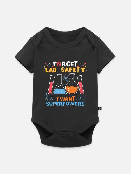 Labor Labor Supermächte Chemie - Baby Premium Kurzarmbody - Schwarz