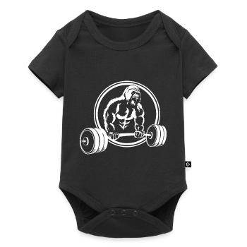 Gorilla Gym Fitness Pump Monkey Scream - Body à manches courtes Premium Bébé - noir - Devant