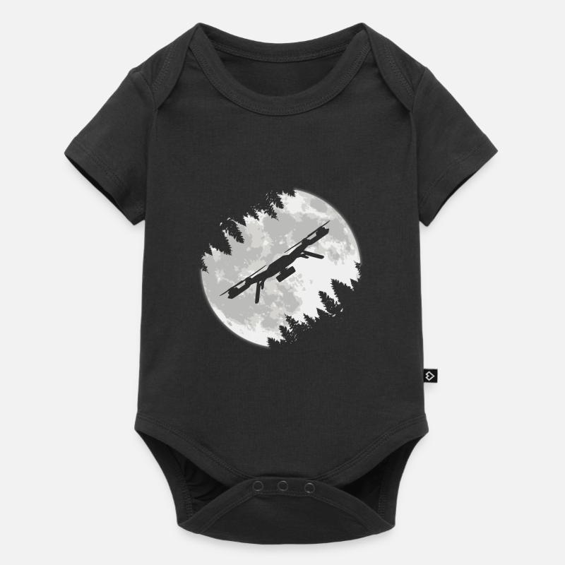 Drone gift idea Drone moon drone pilot - Baby Premium short-sleeve bodysuit - black