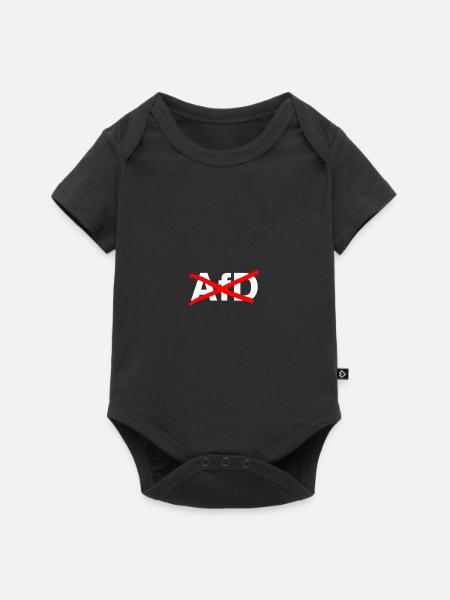 gegen die AfD - Baby Premium Kurzarmbody - Schwarz