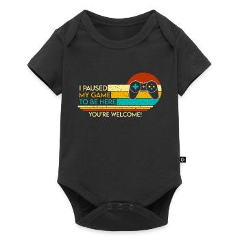 I Paused My Game To Be Here Gamers - Baby Premium short-sleeve bodysuit - black - Front