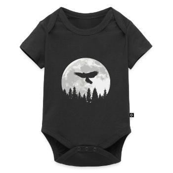 Faucons oiseaux de proie Fauconnerie Fauconnerie Chasse à la lune - Body à manches courtes Premium Bébé - noir - Devant