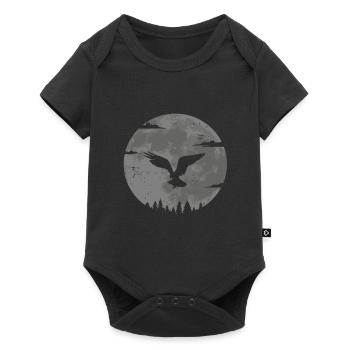 Faucons oiseaux de proie Fauconnerie Fauconnerie Chasse à la lune - Body à manches courtes Premium Bébé - noir - Devant