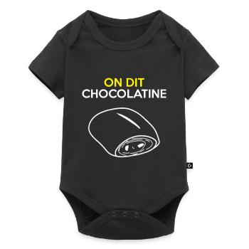 Man sagt Chocolatine und nicht Schokoladenbrot T-Shirt - Baby Premium Kurzarmbody - Schwarz - Vorne