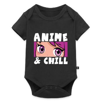 ANIME ET CHILL - Body à manches courtes Premium Bébé - noir - Devant