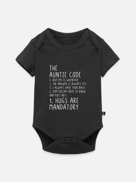 The Auntie Code - Baby Premium Kurzarmbody - Schwarz