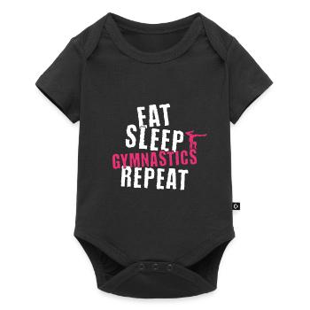 Gymnastics gift idea gymnastics apparatus gymnastics sport - Baby Premium short-sleeve bodysuit - black - Front