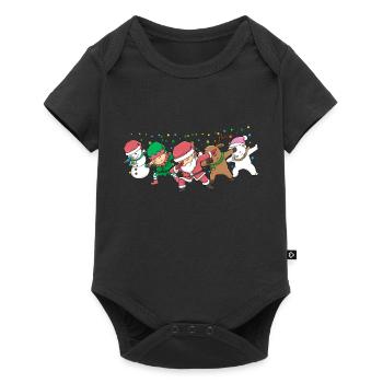 Dabbing Santa Elf Christmas Xmas Weinachten - Baby Premium Kurzarmbody - Schwarz - Vorne