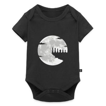 Échecs pièces d'échecs joueur d'échecs pleine lune - Body à manches courtes Premium Bébé - noir - Devant