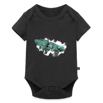 Avion Vintage Avion Vintage Avion - Body à manches courtes Premium Bébé - noir - Devant