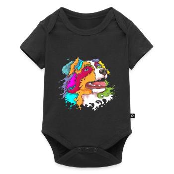 Berger australien Aussie Lover Splash Art - Body à manches courtes Premium Bébé - noir - Devant