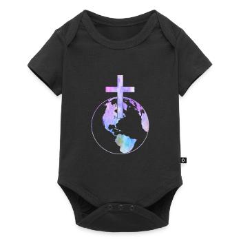 Jésus Chemise Dieu Église Christianisme - Body à manches courtes Premium Bébé - noir - Devant