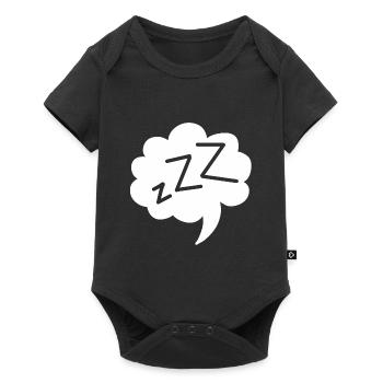 Sleeping tired sleepy lazy sleep gift night - Baby Premium short-sleeve bodysuit - black - Front