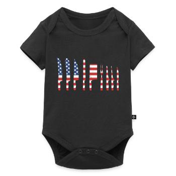 American Flag Küche Metzger Messer Set - Baby Premium Kurzarmbody - Schwarz - Vorne
