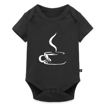 Café en grains cadeau tasse à café caféine - Body à manches courtes Premium Bébé - noir - Devant