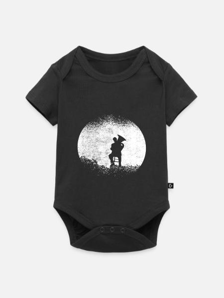 Tuba Tubist Tubaspieler Blechblasinstrument Musik - Baby Premium Kurzarmbody - Schwarz
