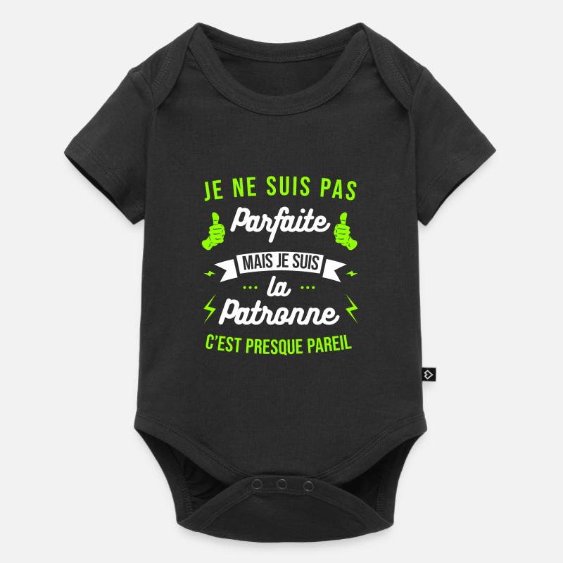JE SUIS LA PATRONNE - Body à manches courtes Premium Bébé - noir