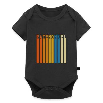 Patenonkel Patenkind Patentante Onkel Vintage - Baby Premium Kurzarmbody - Schwarz - Vorne