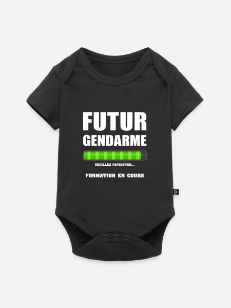 FUTUR GENDARME - Body à manches courtes Premium Bébé - noir