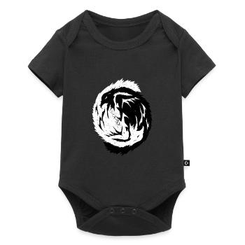 Hugin and Munin Yin and Yang - Baby Premium short-sleeve bodysuit - black - Front