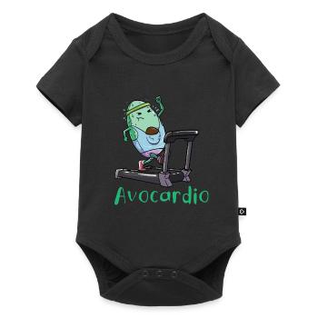 AvoCardio Funny Avocado Fitness Cardio Exercise - Baby Premium short-sleeve bodysuit - black - Front