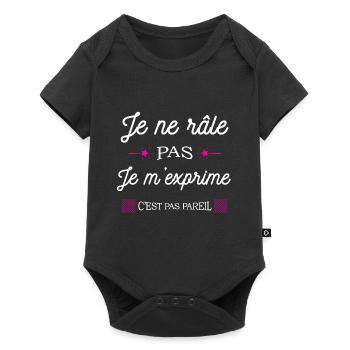 I DON'T GRUMBLE I SPEAK OUT - Baby Premium short-sleeve bodysuit - black - Front