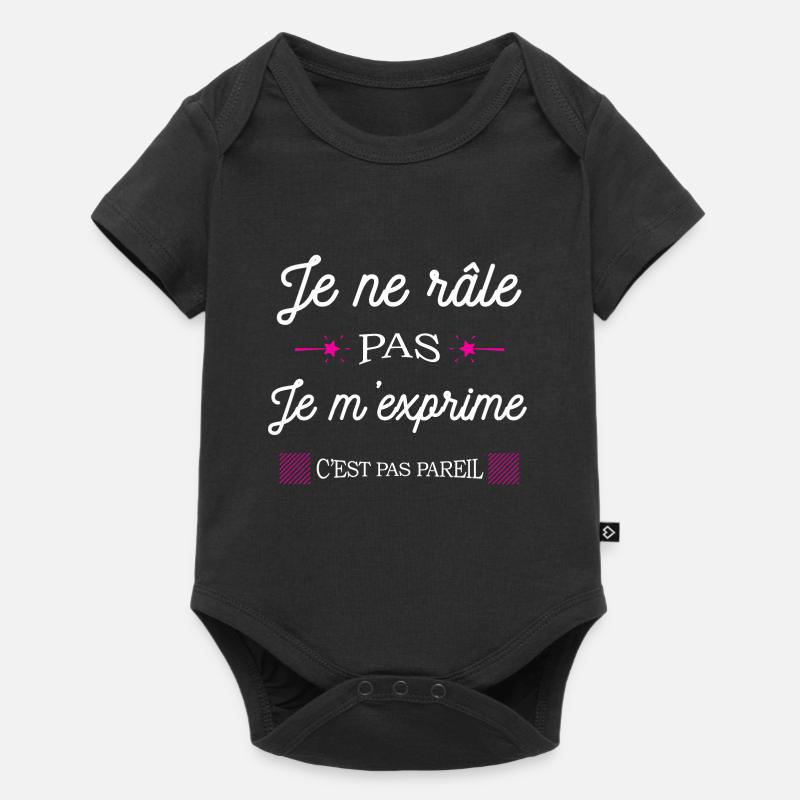 JE NE RÂLE PAS JE M'EXPRIME - Body à manches courtes Premium Bébé - noir