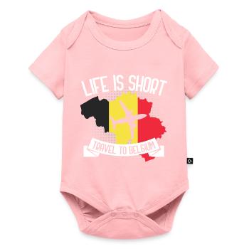 Belgien Land - Baby Premium Kurzarmbody - Rosa - Vorne