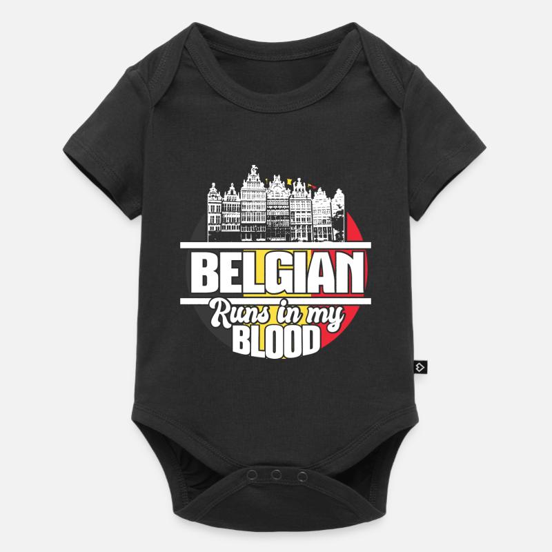 Belgium pride gift - Baby Premium short-sleeve bodysuit - black