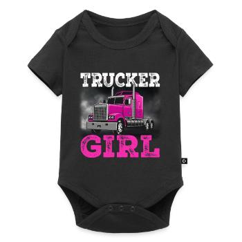 trucker girl truck driver's driver gift - Baby Premium short-sleeve bodysuit - black - Front