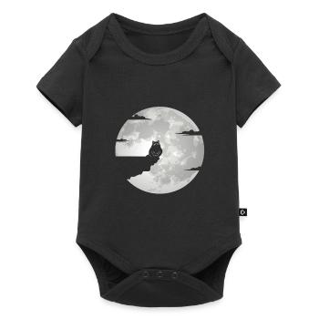 Cat Cats Kitten Cat Motif House Cat Moon - Baby Premium short-sleeve bodysuit - black - Front