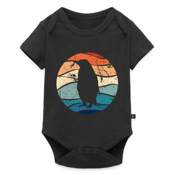 Penguin Penguins Animal Ice Bird Retro Gift - Baby Premium short-sleeve bodysuit - black - Front