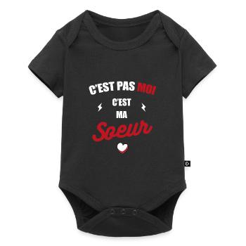 C'EST PAS MOI C'EST MA SOEUR - Body à manches courtes Premium Bébé - noir - Devant