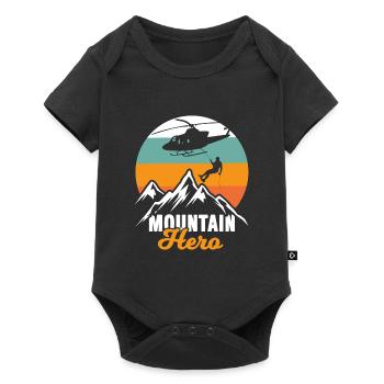 Mountain Rescue Helicopter Mountain Hero - Baby Premium short-sleeve bodysuit - black - Front