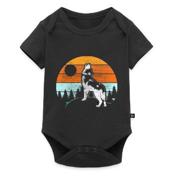 Wolf Pack Wild Animal Gift - Baby Premium short-sleeve bodysuit - black - Front