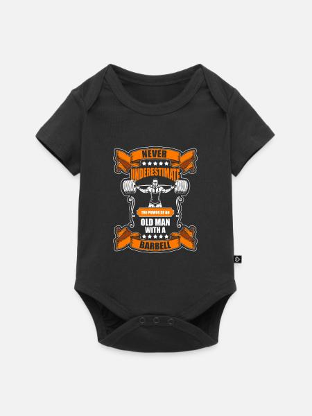 Training Bodybuilder - Baby Premium Kurzarmbody - Schwarz