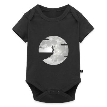 Monocycle cadeau monocyclisme monocycliste Lune - Body à manches courtes Premium Bébé - noir - Devant