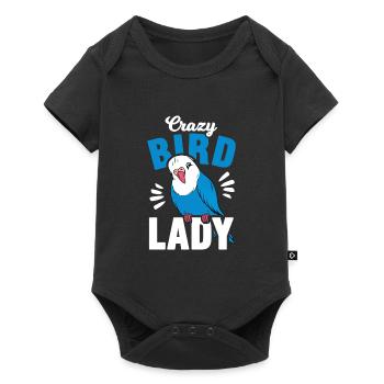 oiseau perruque femme cadeau - Body à manches courtes Premium Bébé - noir - Devant