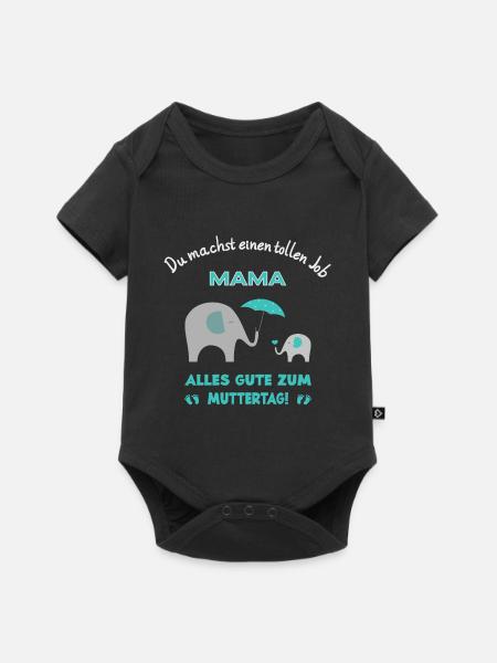 Muttertag - Baby Premium Kurzarmbody - Schwarz
